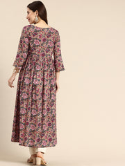 Floral Printed A-Line Kurta