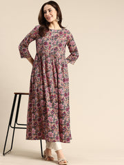 Floral Printed A-Line Kurta