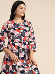 Tropical Printed A-line Kurta