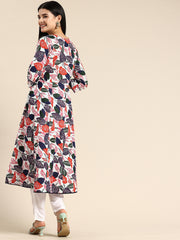Tropical Printed A-line Kurta