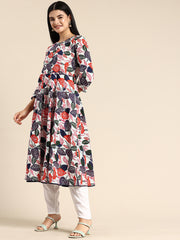Tropical Printed A-line Kurta
