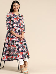 Tropical Printed A-line Kurta