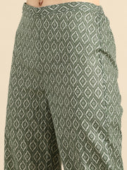 Printed Pure Cotton Shirt With Trouser