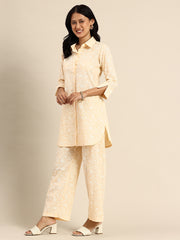 Beige Color Printed Co-ord Set