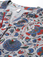 Blue regular a-line top