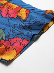 Blue Floral Printed Co-ord Set