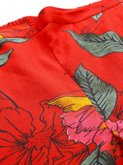 Red Floral Printed Co-ord Set