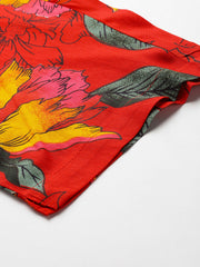 Red Floral Printed Co-ord Set