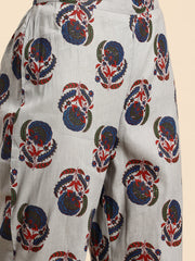 Women Floral Printed Regular Pure Cotton Kurta with Palazzos