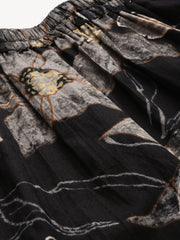 Black Floral Printed Pure Cotton Co-Ords