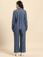 Self-Striped Pure Cotton Co-Ords