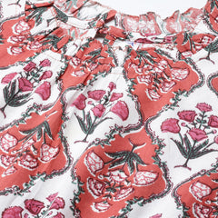 Red and white Printed Dress