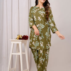 Green Printed Co-Ord Set
