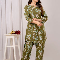 Green Printed Co-Ord Set
