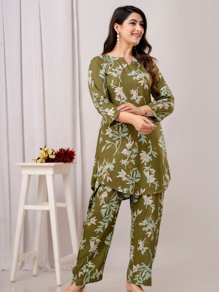 Green Printed Co-Ord Set