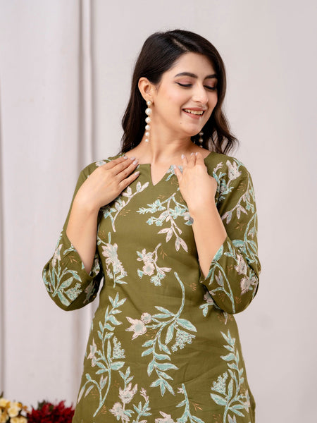 Green Printed Co-Ord Set