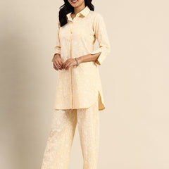 Beige Color Printed Co-ord Set