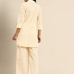 Beige Color Printed Co-ord Set
