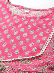 Pink regular peplum top