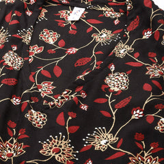Black Floral Printed Halter Neck Tiered Fit & Flare Midi Ethnic Dress