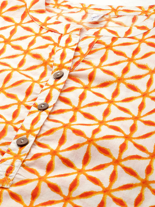 Yellow and white longline regular top