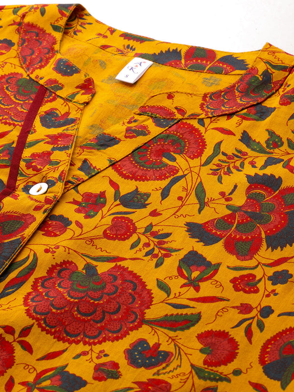 Orange regular a-line top