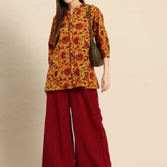 Orange regular a-line top