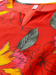 Red Floral Printed Co-ord Set