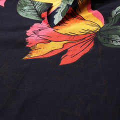 Black Floral Printed Tunic With Trouser Co-ord Set