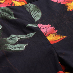 Black Floral Printed Tunic With Trouser Co-ord Set