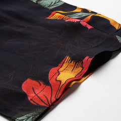 Black Floral Printed Tunic With Trouser Co-ord Set