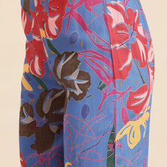 Multicolored Floral Printed Tunic With Trousers