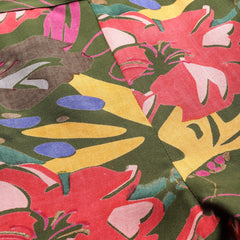Green & Brown Floral Printed Tunic With Trousers