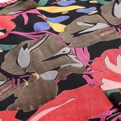 Black Casual Floral Printed Tunic With Trousers