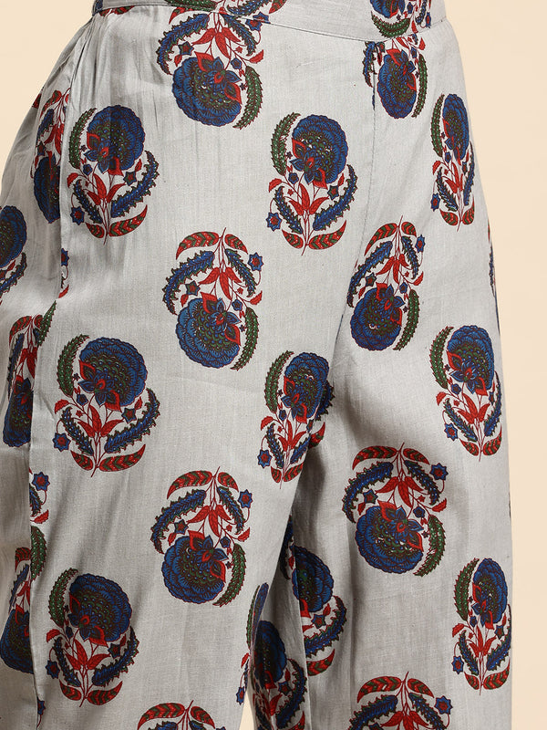 Women's Floral Printed Cotton Kurta Set