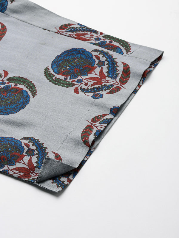 Women's Floral Printed Cotton Kurta Set