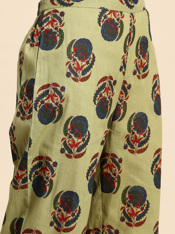 Women's Floral Printed Cotton Kurta Set
