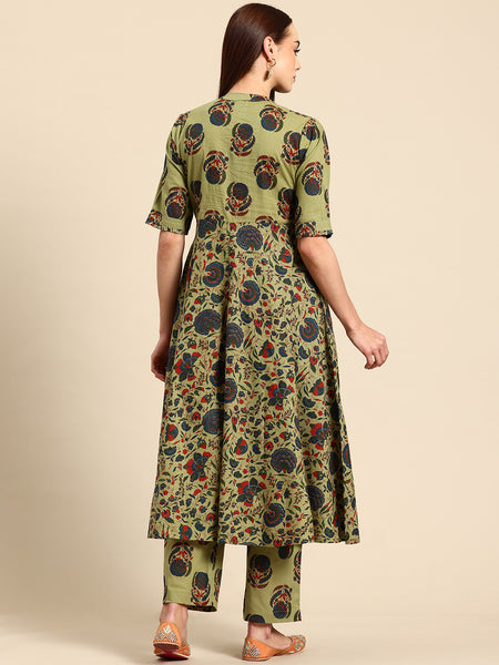 Women's Floral Printed Cotton Kurta Set
