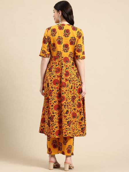 Women's Floral Printed Cotton Kurta Set