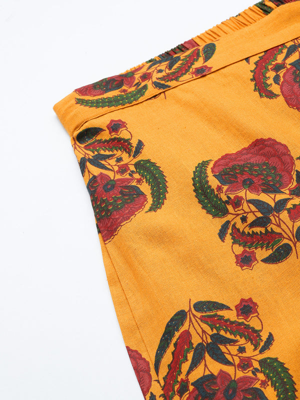 Women's Floral Printed Cotton Kurta Set