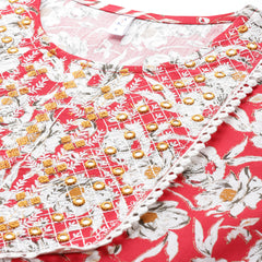 Floral Print Peplum Top