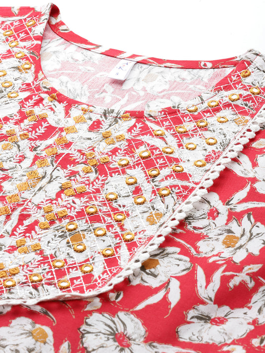 Floral Print Peplum Top