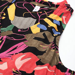 Floral Print Peplum Longline Top
