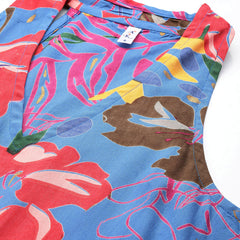 Floral Print Peplum Longline Top