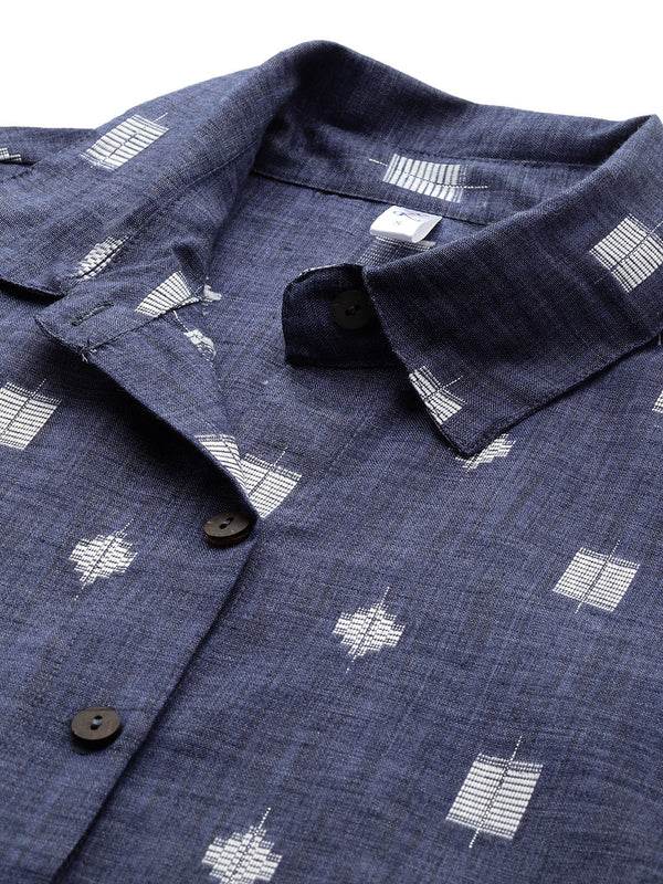 Geometric Self Design Lurex Detail Pure Cotton Co-Ords