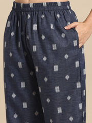 Geometric Self Design Lurex Detail Pure Cotton Co-Ords