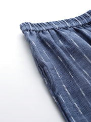 Self-Striped Pure Cotton Co-Ords