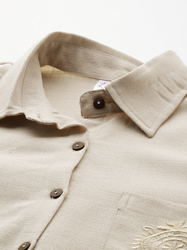Embroidered Pocket Detail Co-Ords