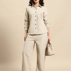 Embroidered Pocket Detail Co-Ords