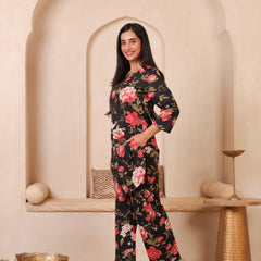 Floral Printed Top With Palazzo Co-Ords